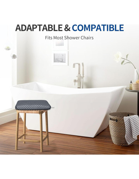 Cojín para Asiento de Ducha Anycosy Gris Mediano Antideslizante