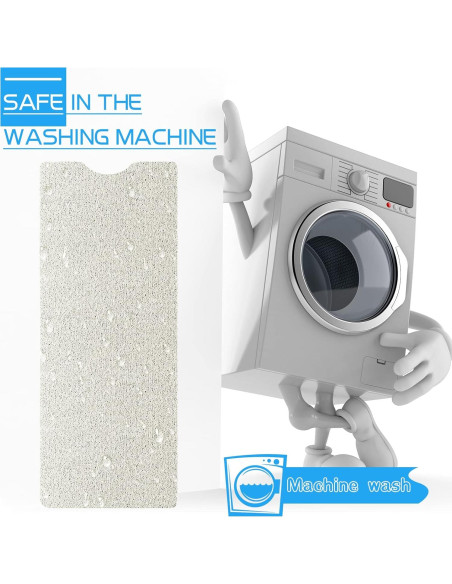 Alfombra Antideslizante OXTAIL 40x101 cm PVC Blanca