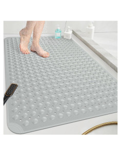 Mat de Ducha Antideslizante OTHWAY 119x81 cm Gris Oscuro
