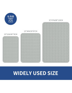 Mat de Ducha Antideslizante OTHWAY 119x81 cm Gris Oscuro 2