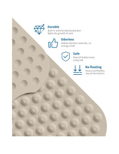 Alfombra de Baño Antideslizante Bligli 99x41 cm Marrón 2