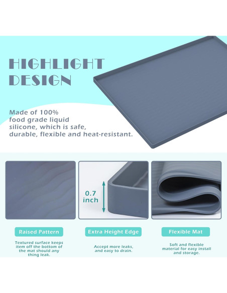 Alfombrilla de Silicona URMONA 78,74x55,88cm Impermeable