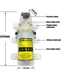Bomba de Transferencia de Líquidos E-Found 60W 110V Grado Alimenticio 2