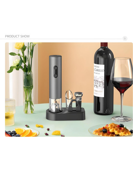 Abridor de Vino Eléctrico BLIVORRA 4 en 1 con Accesorios