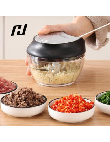 Procesador de Alimentos Manual Hanbros 2 Tazas Picador de Verduras