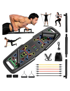 KUYOU Set de Gimnasio Portátil 2024 con Bandas de Resistencia