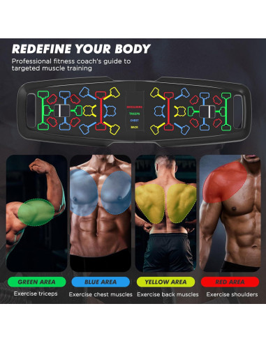 KUYOU Set de Gimnasio Portátil 2024 con Bandas de Resistencia