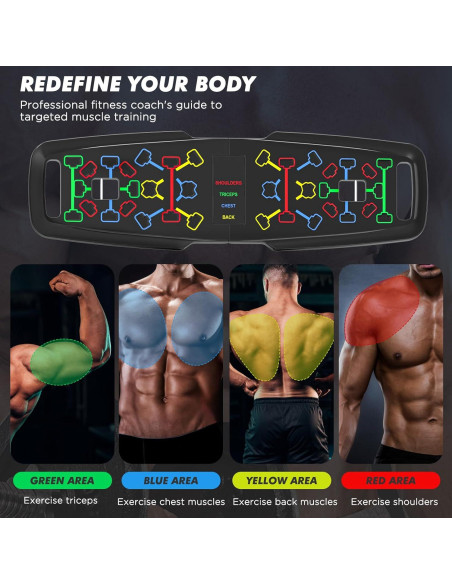 KUYOU Set de Gimnasio Portátil 2024 con Bandas de Resistencia