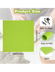 Kit de Hacer Sushi Gjinxi Silicona Verde Reutilizable 22x20cm 2