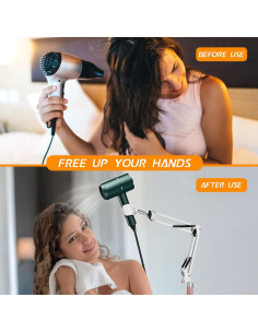 Soporte para Secador de Pelo Vivnoon Ajustable 1.68m Blanco 2