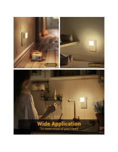 Luces Nocturnas Enchufables JandCase 3000K 2 Piezas LED 2