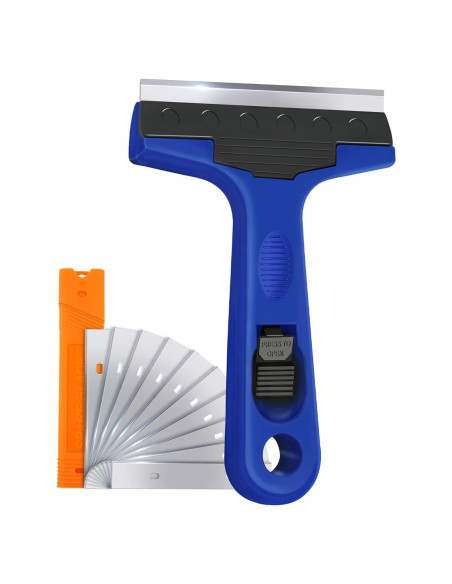 Raspador de Vidrio SRUDOKIN 10,16 cm con 10 Cuchillas Repuesto