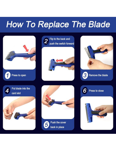 Raspador de Vidrio SRUDOKIN 10,16 cm con 10 Cuchillas Repuesto