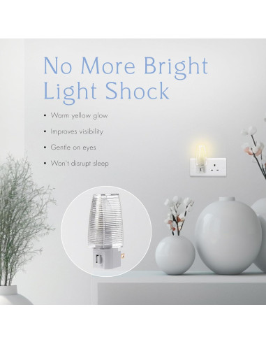 Luz Nocturna Enchufable Projectpak con Bombilla 4W - Paquete de 4