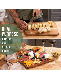 Tabla de Cortar y Servir Home Beets de Acacia 43x33 cm 2