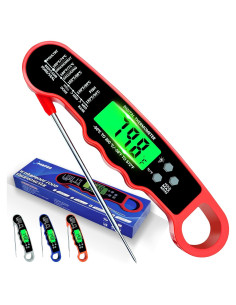 Termómetro Digital de Carne PAWPRO IP67 12.7cm Rojo