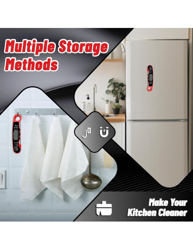 Termómetro Digital de Carne PAWPRO IP67 12.7cm Rojo