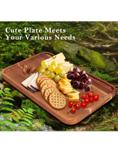 Bandeja Rectangular de Madera Acacia Ayiaren 40x25 cm 2