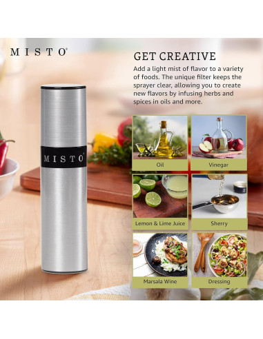 Juego de 2 Pulverizadores de Aceite Misto 94.6 ml Aluminio