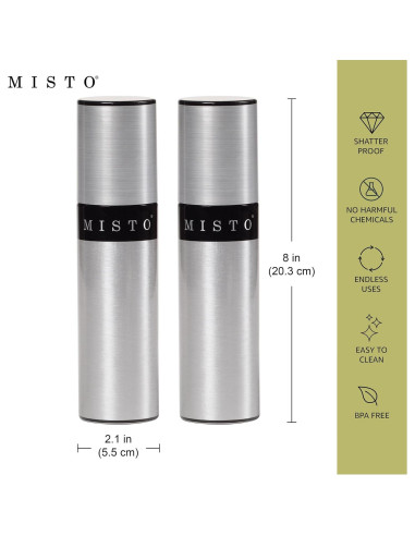 Juego de 2 Pulverizadores de Aceite Misto 94.6 ml Aluminio