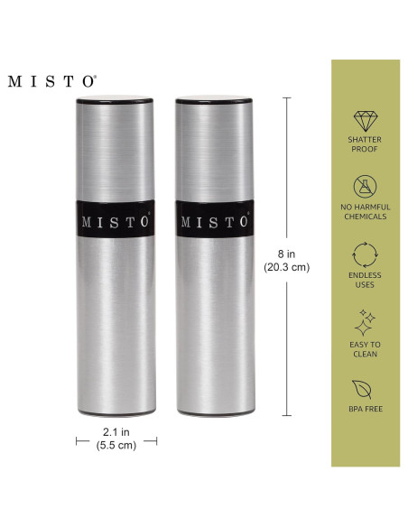Juego de 2 Pulverizadores de Aceite Misto 94.6 ml Aluminio