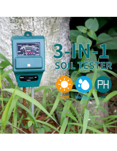 Medidor de Humedad Luz pH 3-en-1 MEASUREMAN 0,09 kg 2