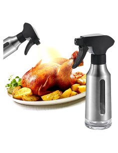 Pulverizador de Aceite Micyples 180ml Acero Inoxidable Antigoteo