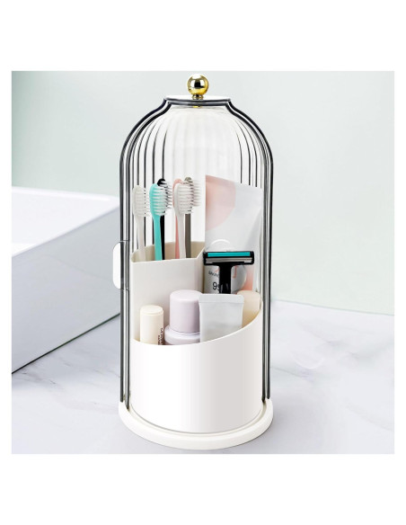 Soporte para Cepillos de Dientes QIYVLOS 3 Ranuras Blanco