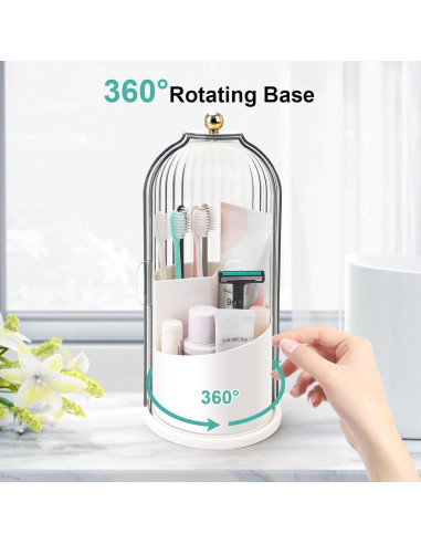 Soporte para Cepillos de Dientes QIYVLOS 3 Ranuras Blanco