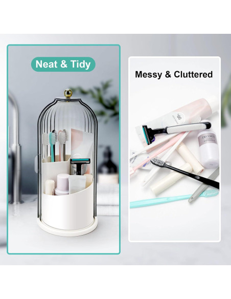 Soporte para Cepillos de Dientes QIYVLOS 3 Ranuras Blanco