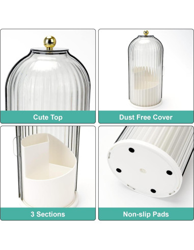 Soporte para Cepillos de Dientes QIYVLOS 3 Ranuras Blanco