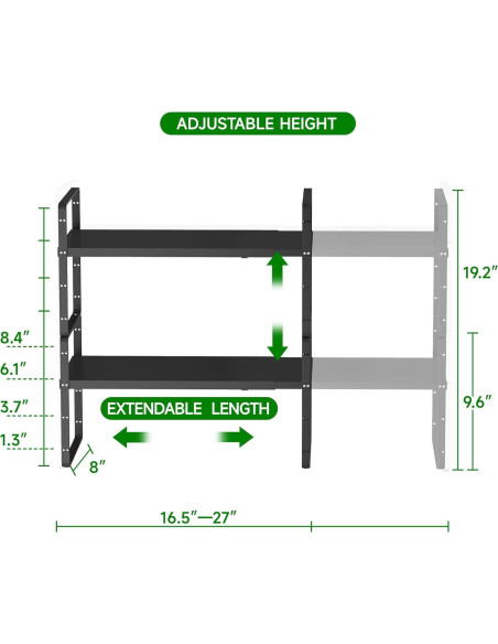 Estante Organizador Expandible LOCVCDA para Cocina 42-68 cm
