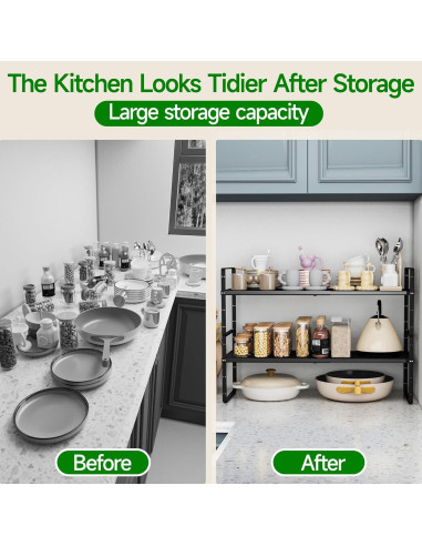 Estante Organizador Expandible LOCVCDA para Cocina 42-68 cm