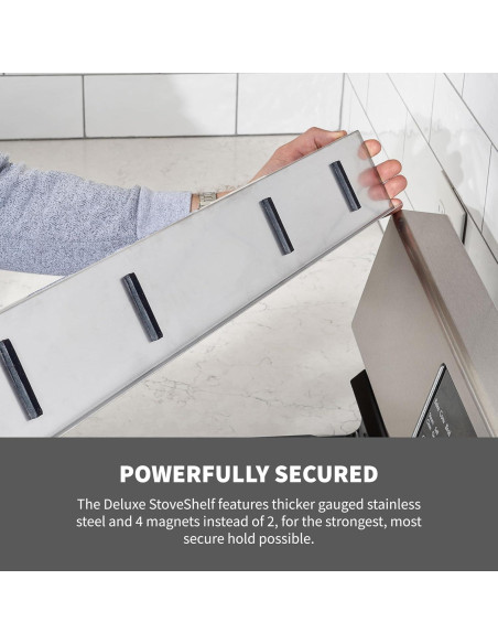 Estante Magnético Deluxe StoveShelf 76,2 cm Negro Cocina Estante Magnético Deluxe StoveShelf 76,2 cm Negro Cocina