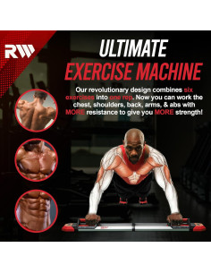 Máquina de Flexiones Iron Chest Master con Bandas 120 lbs 2