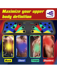 Tabla de Flexiones Plegable ELEGZIA 9-en-1 para Fitness 2