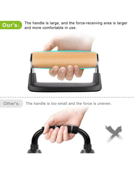 Barras de Flexiones Dolibest con Mangos de Madera 2PCS