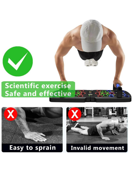 Soporte para Flexiones FumyFumy con Contador y Mangos Antideslizantes