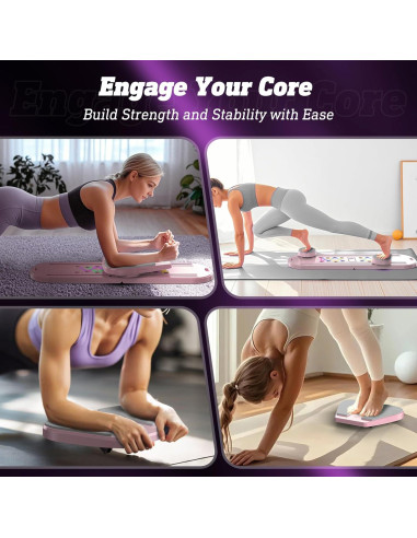 Tabla de Pilates AddWin Rosa 15-en-1 Plegable para Ejercicio