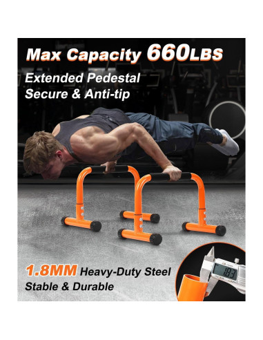 Barra de Flexiones TABEKE Antideslizante 30,48 cm 660 lbs