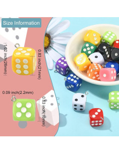 Encantos de Dados Plásticos UR URLIFEHALL 20 Pcs 26mm 2