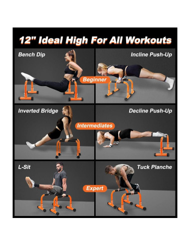 Barra de Flexiones TABEKE Antideslizante 30,48 cm 660 lbs