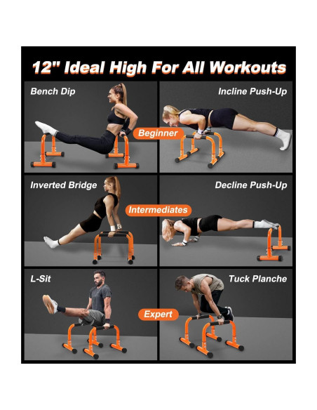 Barra de Flexiones TABEKE Antideslizante 30,48 cm 660 lbs