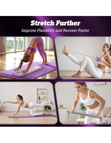 Tabla de Pilates AddWin Rosa 15-en-1 Plegable para Ejercicio