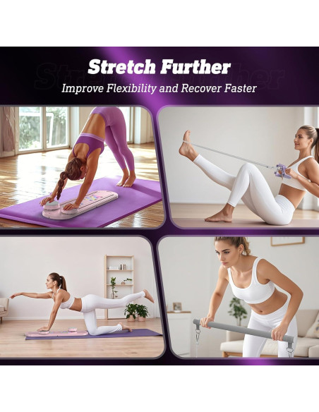 Tabla de Pilates AddWin Rosa 15-en-1 Plegable para Ejercicio