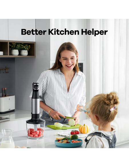 Batidora de Inmersión Turelar 800W con Accesorios 5 en 1 Batidora de Inmersión Turelar 800W con Accesorios 5 en 1