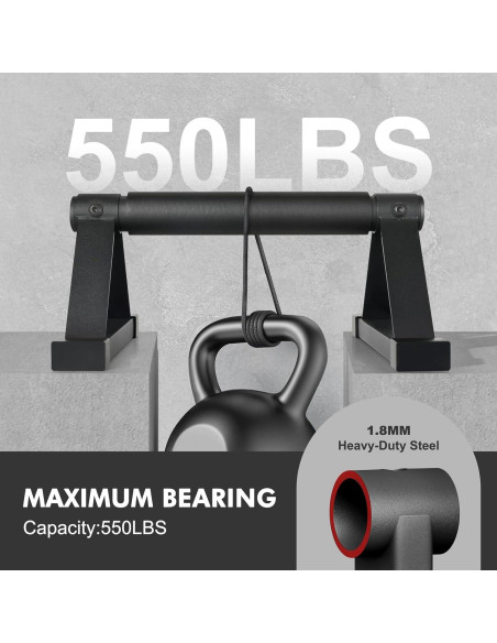 Barras de Flexiones Airogym de Acero Antideslizantes 600 lbs