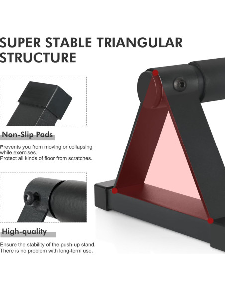 Barras de Flexiones Airogym de Acero Antideslizantes 600 lbs