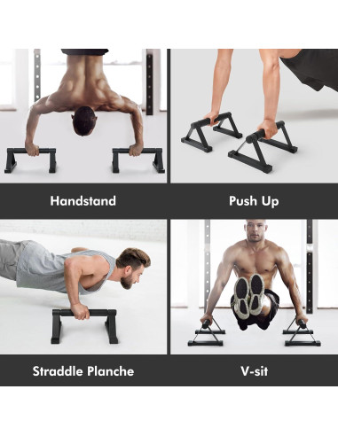 Barras de Flexiones Airogym de Acero Antideslizantes 600 lbs