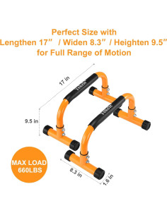 Barra de Flexiones Yokele 24 cm Antideslizante para Calistenia 2